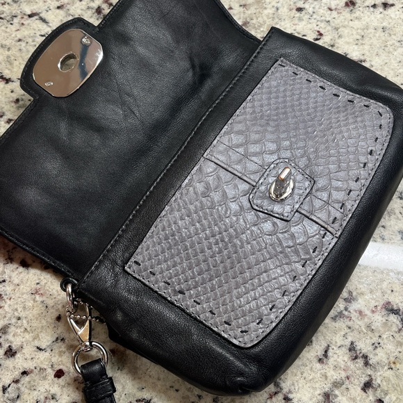 Coach Pinnacle Embossed Python Exotic Color Block Clutch/Wristlet EUC